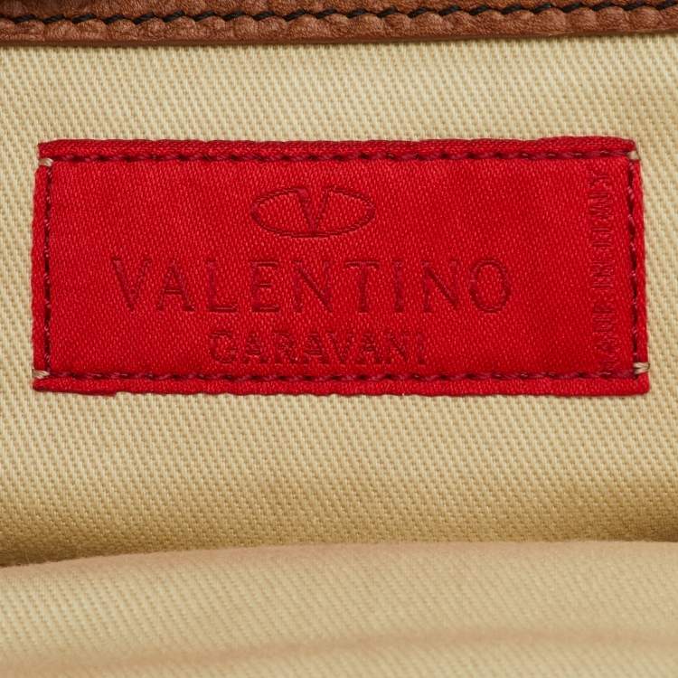 Pre Owned Valentino Garavani Brown Leather Vintage Shoulder Bag