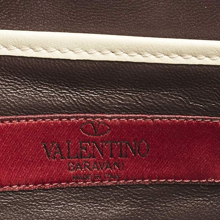 Pre Owned Valentino Multicolor Leather Mini Colorblock Rockstud Glam Lock Bag