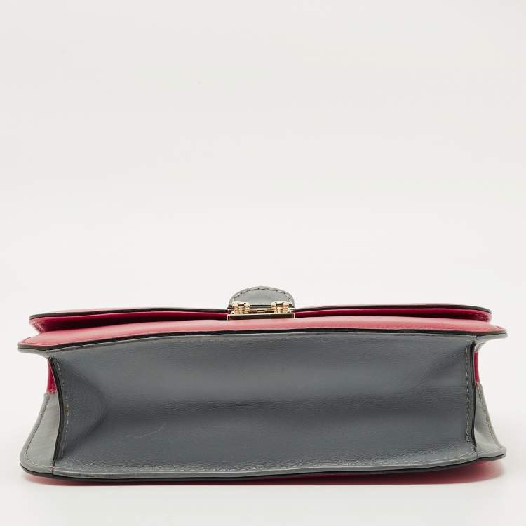 Pre Owned Valentino Multicolor Leather Medium Glam Lock Shoulder Bag