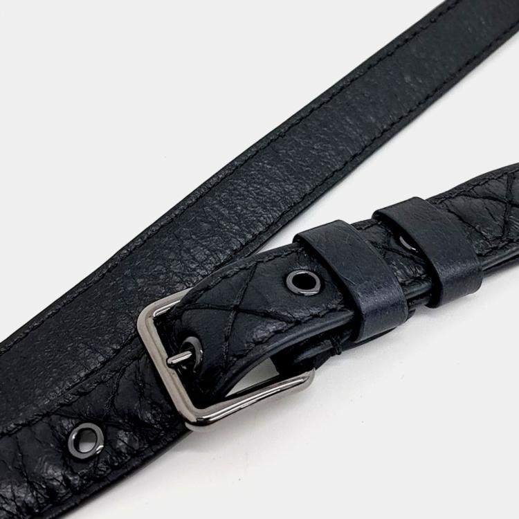 Pre Owned Valentino Black Leather Rockstud Crossbody Bag