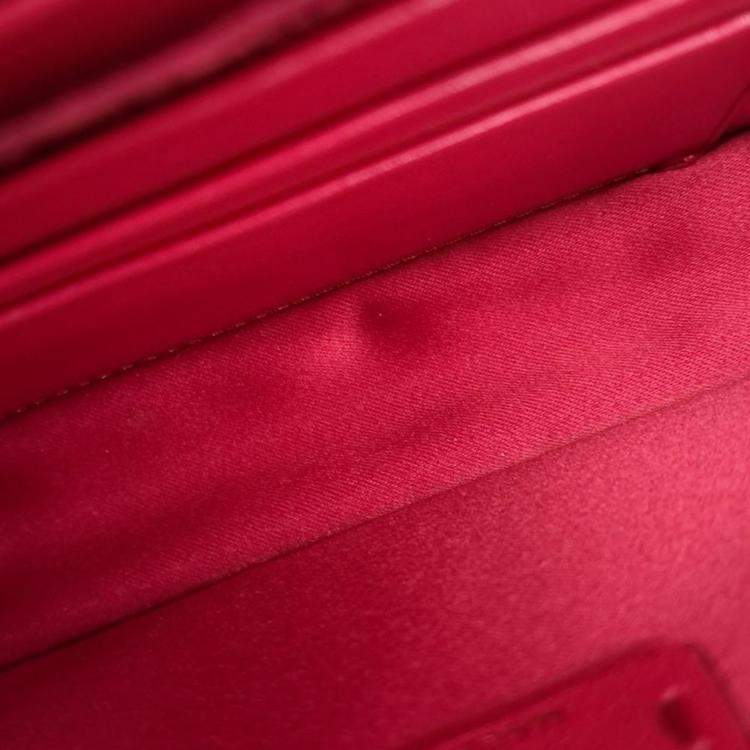Pre Owned Valentino Red Leather Rockstud Chain Crossbody Bag