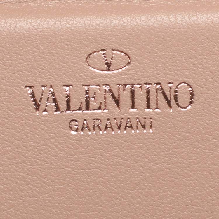 Pre Owned Valentino Rose Cannelle Leather Small Loco Shoulder Bag