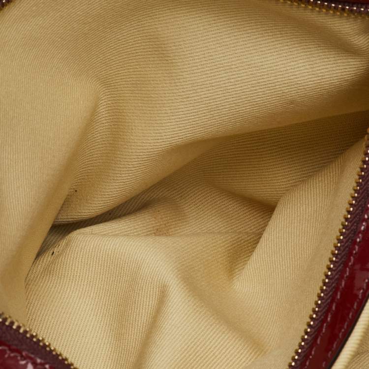 Pre Owned Valentino Dark Red Patent Leather Rockstud Shopper Tote