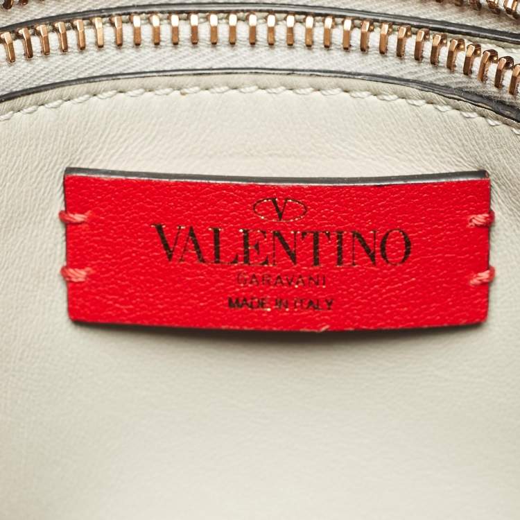 Pre Owned Valentino Grey Leather Braided and Tassel Shoulder Bag