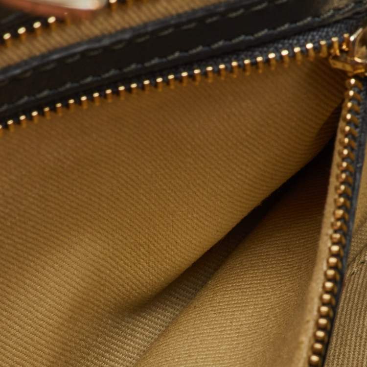 Pre Owned Valentino Dark Grey Leather Rockstud Trapeze Tote