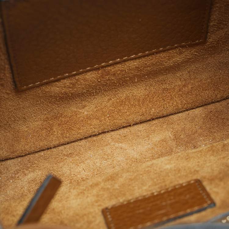 Pre Owned Valentino Brown Leather Rockstud Drawstring Bucket Bag