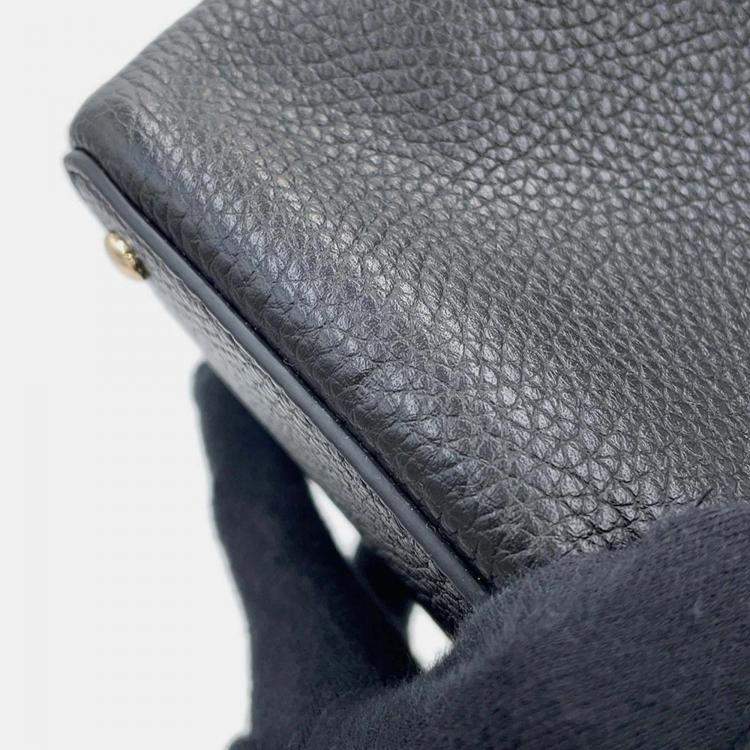 Pre Owned Valentino Garavani Rockstudded Tote Bag Black Leather