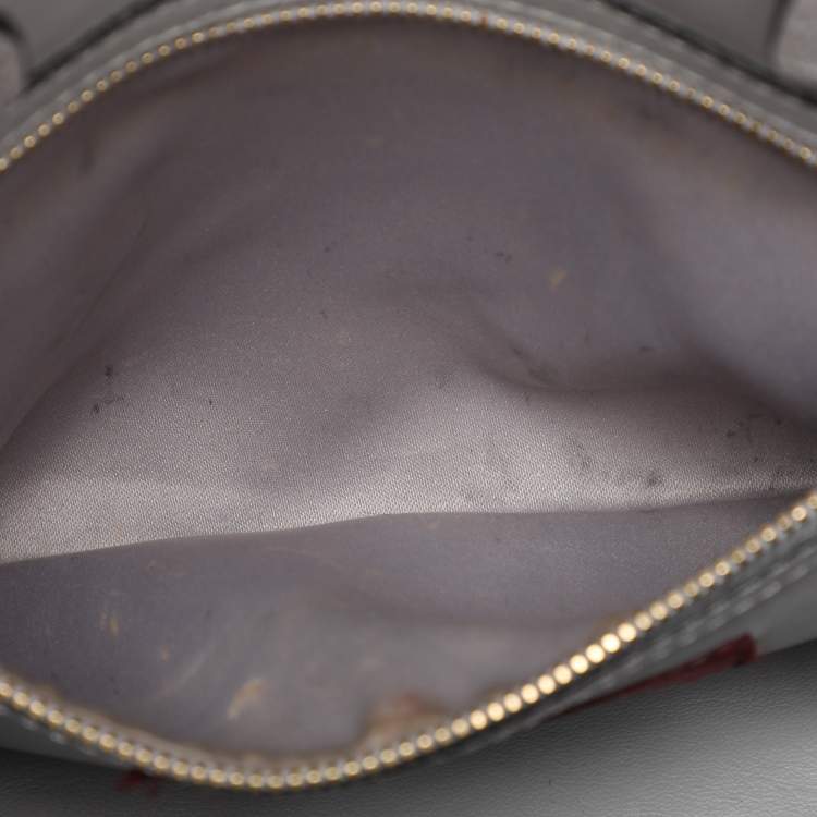 Pre Owned Valentino Ash Grey Leather My Rockstud Top Handle Bag