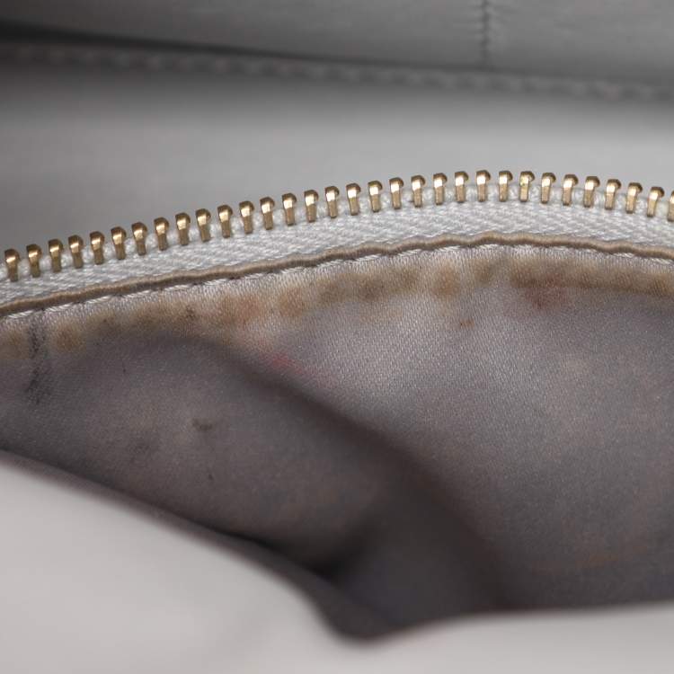 Pre Owned Valentino Ash Grey Leather My Rockstud Top Handle Bag