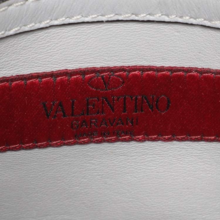 Pre Owned Valentino Ash Grey Leather My Rockstud Top Handle Bag