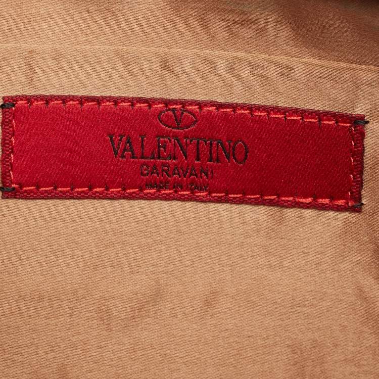 Pre Owned Valentino Red Satin Bow Clutch