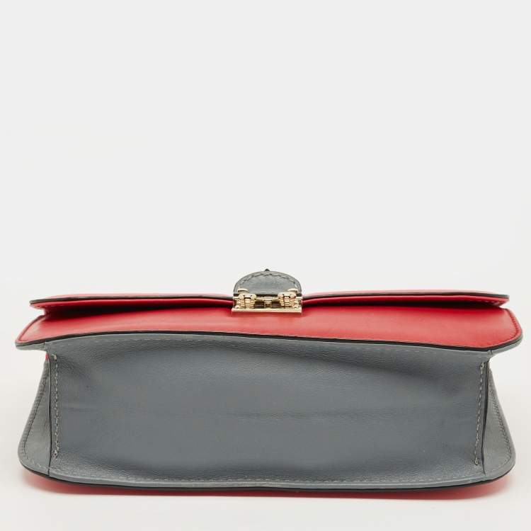 Pre Owned Valentino Multicolor Leather Medium Glam Lock Shoulder Bag