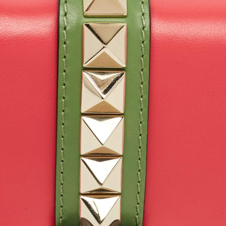 Pre Owned Valentino Multicolor Leather Medium Glam Lock Shoulder Bag