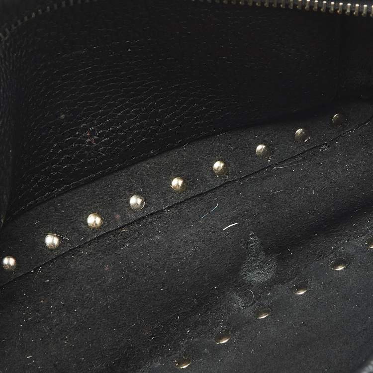 Pre Owned Valentino Black Leather Rockstud Camera Crossbody Bag