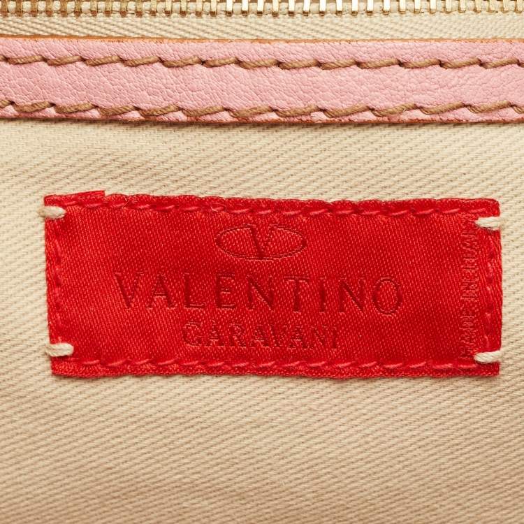 Pre Owned Valentino Pink Leather Catch Satchel