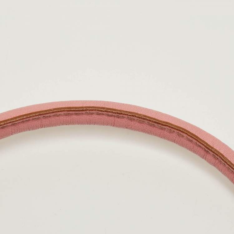 Pre Owned Valentino Pink Leather Catch Satchel