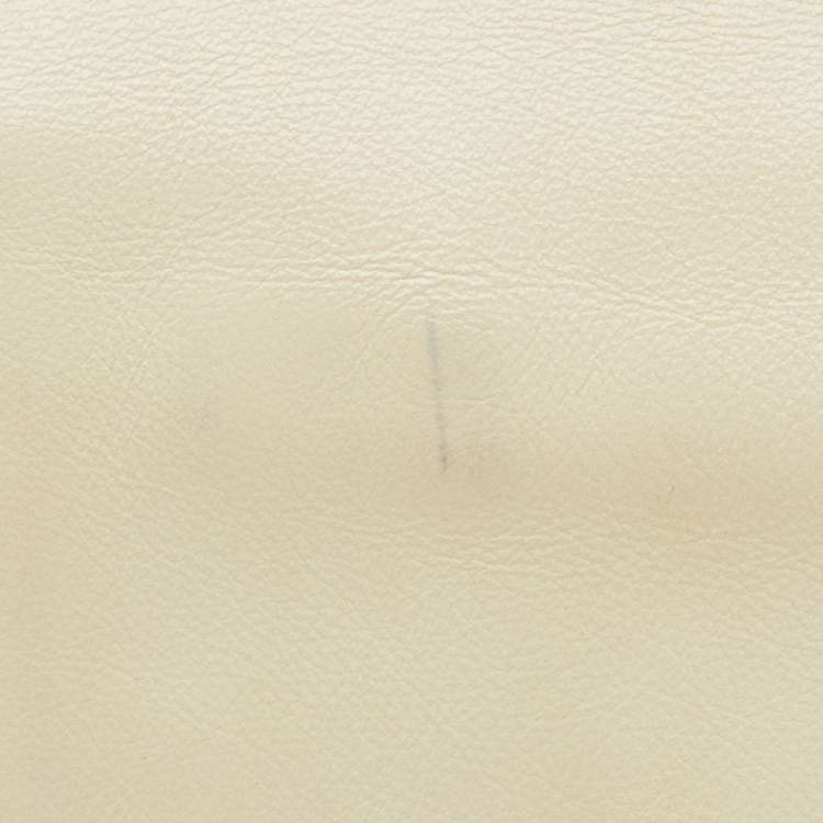 Pre Owned Valentino Cream/Black Leather Rockstud Chain Link Flap Clutch