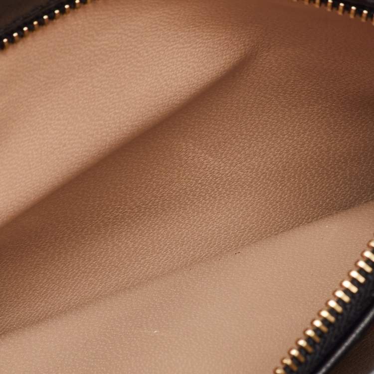 Pre Owned Valentino Cream/Black Leather Rockstud Chain Link Flap Clutch