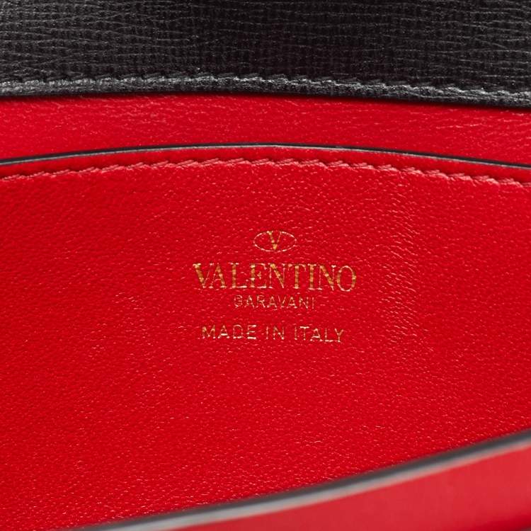 Pre Owned Valentino Black Leather Alcove Rockstud Top Handle Bag