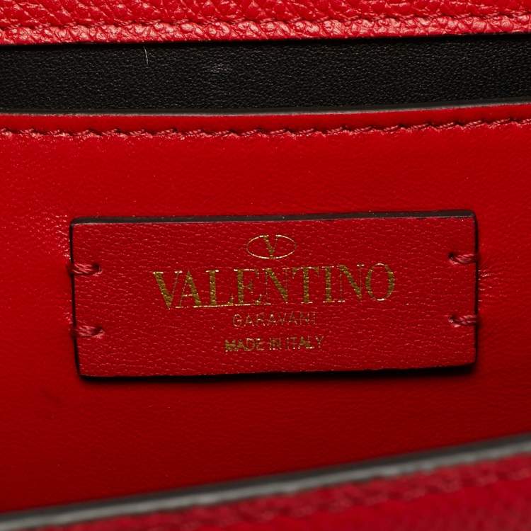 Pre Owned Valentino Red Leather VSling Shoulder Bag