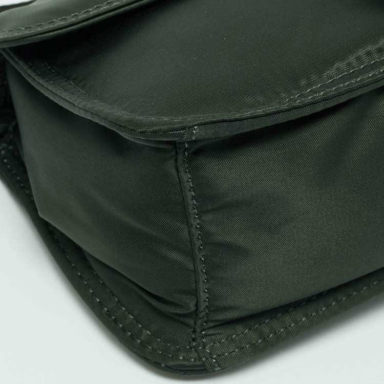 Pre Owned Valentino x Porter Dark Green Nylon Loco Shoulder Bag