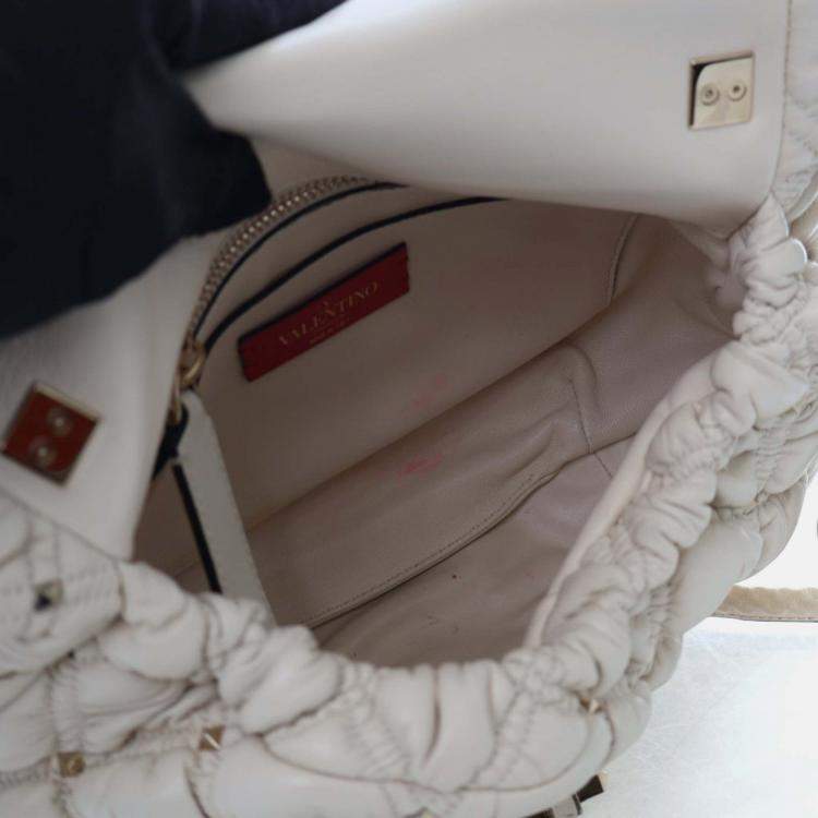 Pre Owned Valentino Medium Lambskin SpikeMe Flap Bag