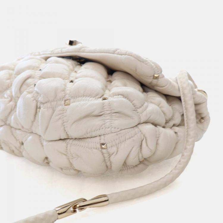 Pre Owned Valentino Medium Lambskin SpikeMe Flap Bag