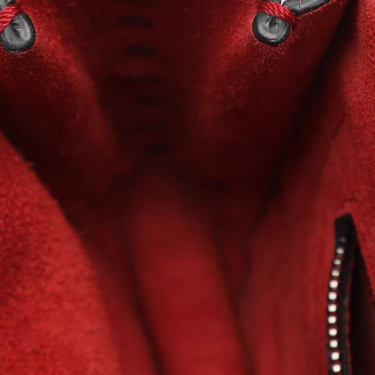 Pre Owned Valentino Rolling Rockstud Red Leather Shoulder Bag