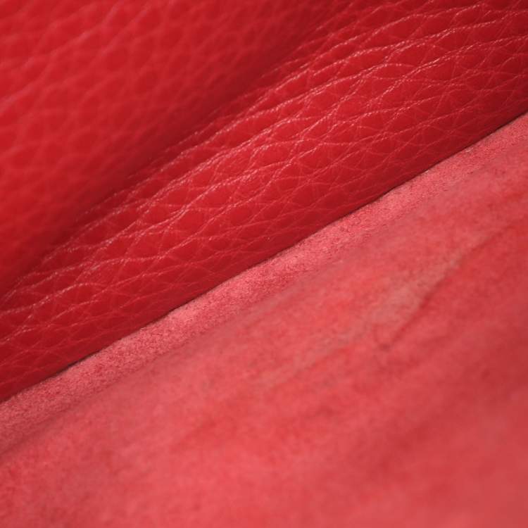 Pre Owned Valentino Rolling Rockstud Red Leather Shoulder Bag