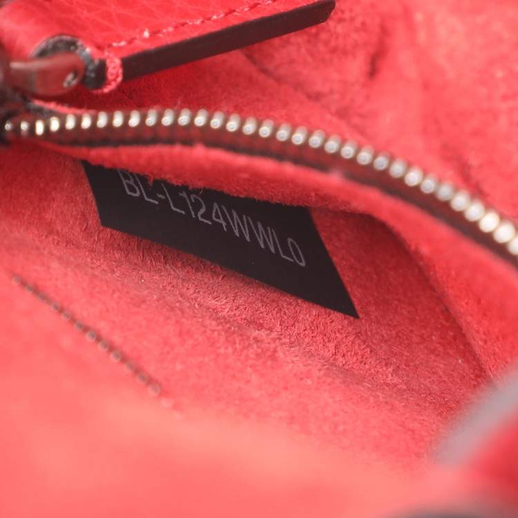 Pre Owned Valentino Rolling Rockstud Red Leather Shoulder Bag