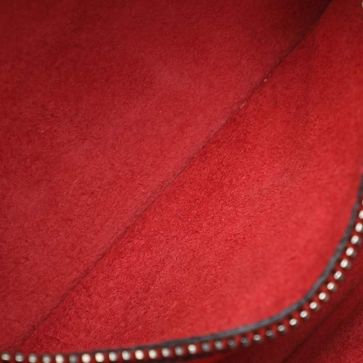 Pre Owned Valentino Rolling Rockstud Red Leather Shoulder Bag