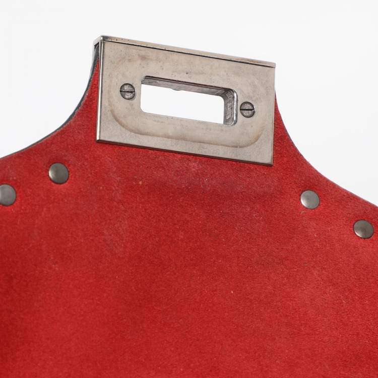 Pre Owned Valentino Rolling Rockstud Red Leather Shoulder Bag
