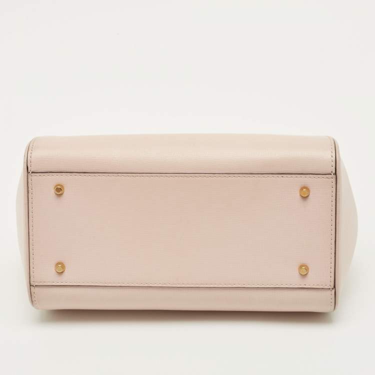 Pre Owned Valentino Alcove Rockstud Small Pink Leather Top Handle Bag