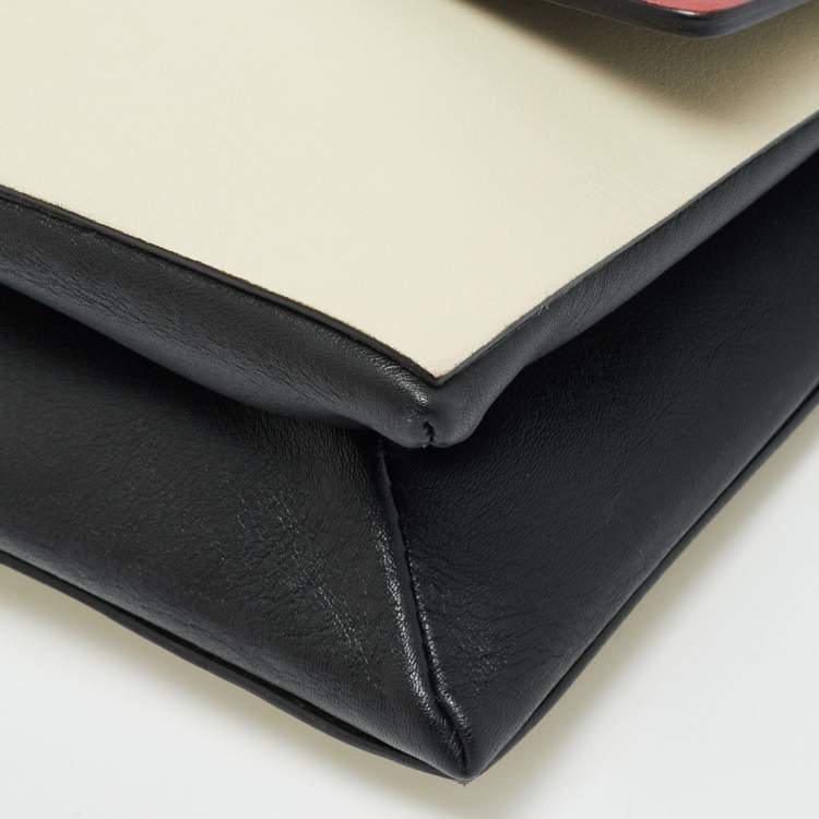 Pre Owned Valentino Mime Tricolor Leather Clutch