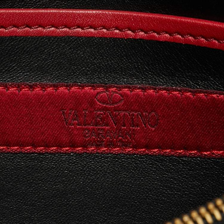 Pre Owned Valentino Mime Tricolor Leather Clutch