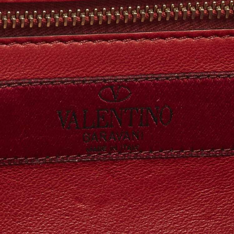 Pre Owned Valentino Rockstud Spike Beige Quilted Leather Chain Shoulder Bag