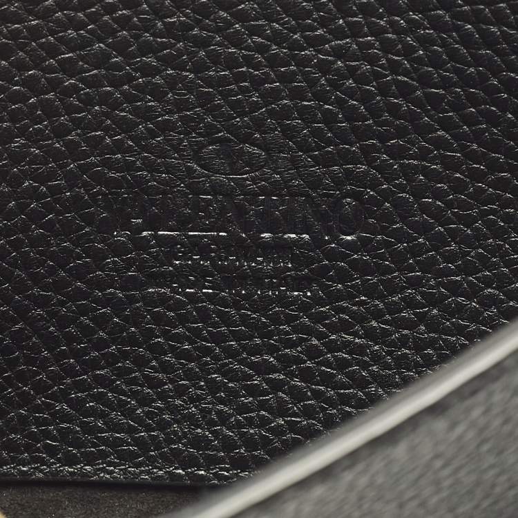 Pre Owned Valentino Rockstud Small Black Leather Crossbody Bag