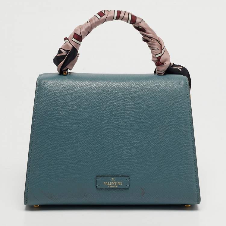 مملوكة مسبقًا Valentino VSling Small Bleu Leather Top Handle Bag