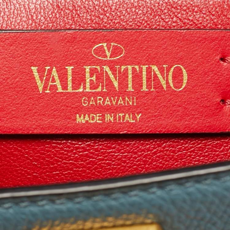 مملوكة مسبقًا Valentino VSling Small Bleu Leather Top Handle Bag