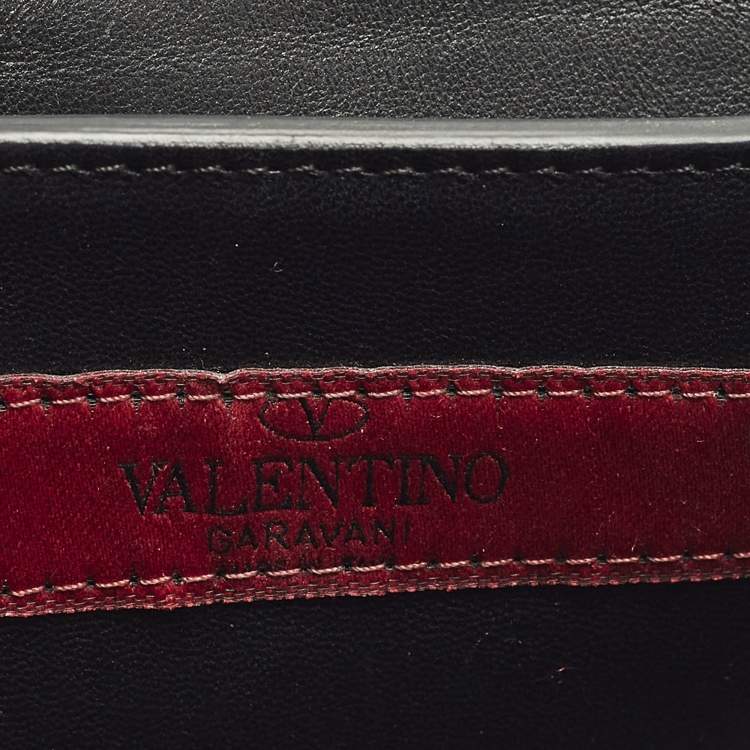 Pre Owned Valentino B-Rockstud Black/White Leather Shoulder Bag