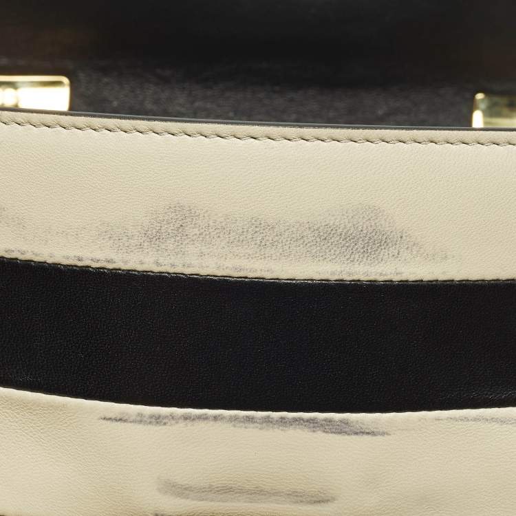 Pre Owned Valentino B-Rockstud Black/White Leather Shoulder Bag