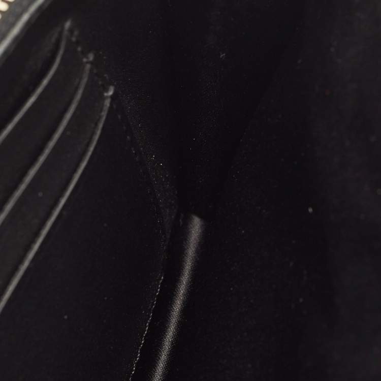 Pre Owned Valentino Rockstud Black Leather Chain Clutch