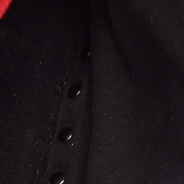 Pre Owned Valentino Rockstud Spike Small Black Quilted Leather Top Handle Bag