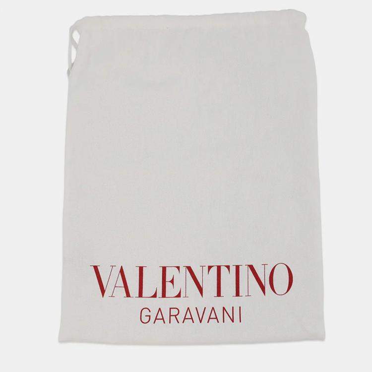 Pre Owned Valentino Garavani Rockstudded Shoulder Bag Silver Patent Leather