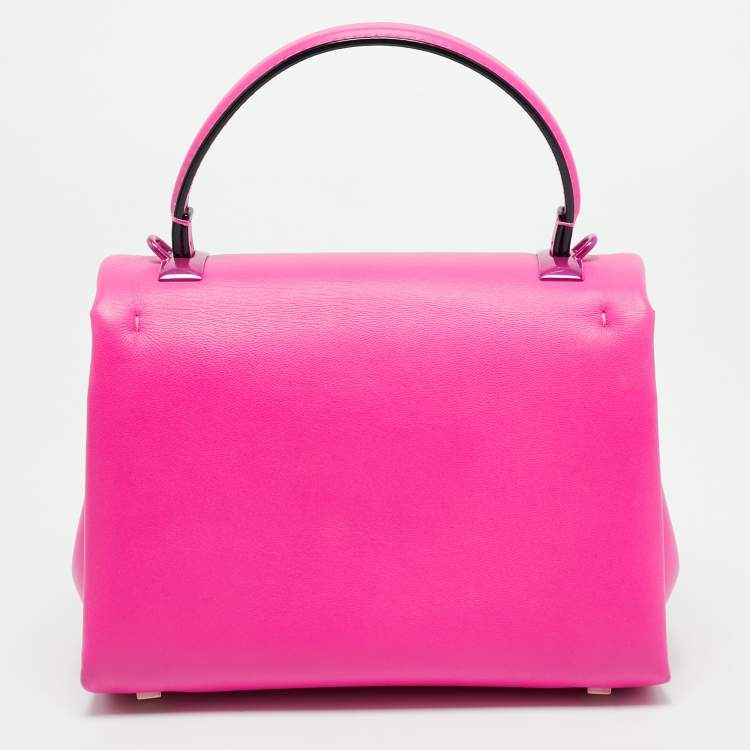 مملوكة مسبقًا Valentino One Stud Pink Leather Top Handle Bag