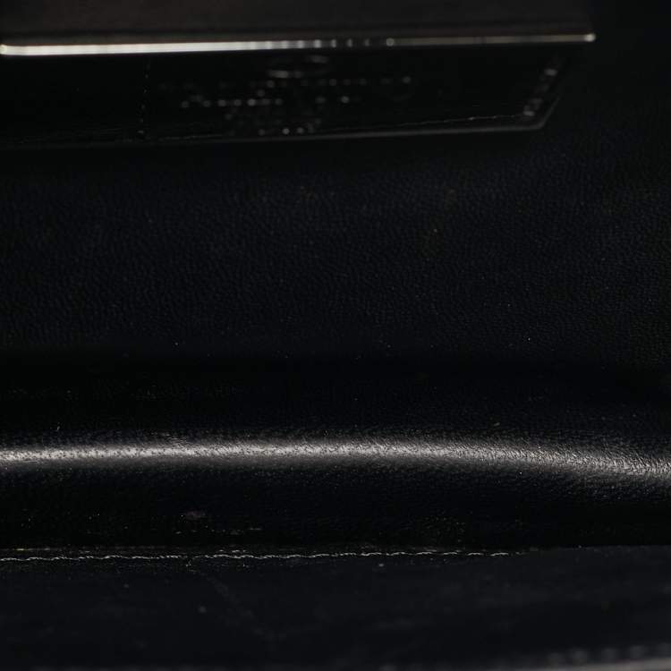 Pre Owned Valentino Rockstud Frame Black Calfhair and Leather Bag