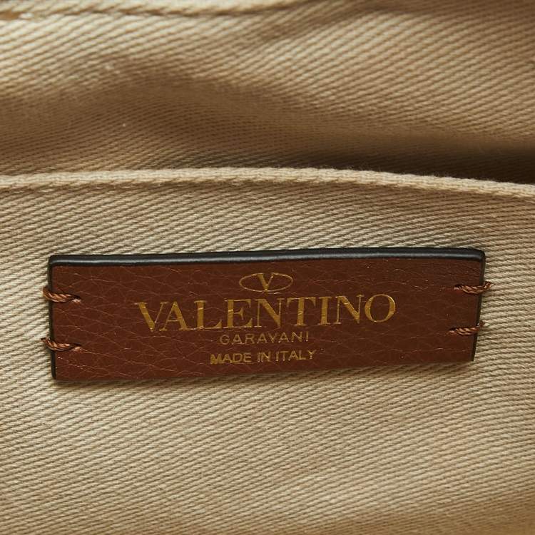 Pre Owned Valentino Wicker Drawstring Brown/Beige Rattan and Leather Tote