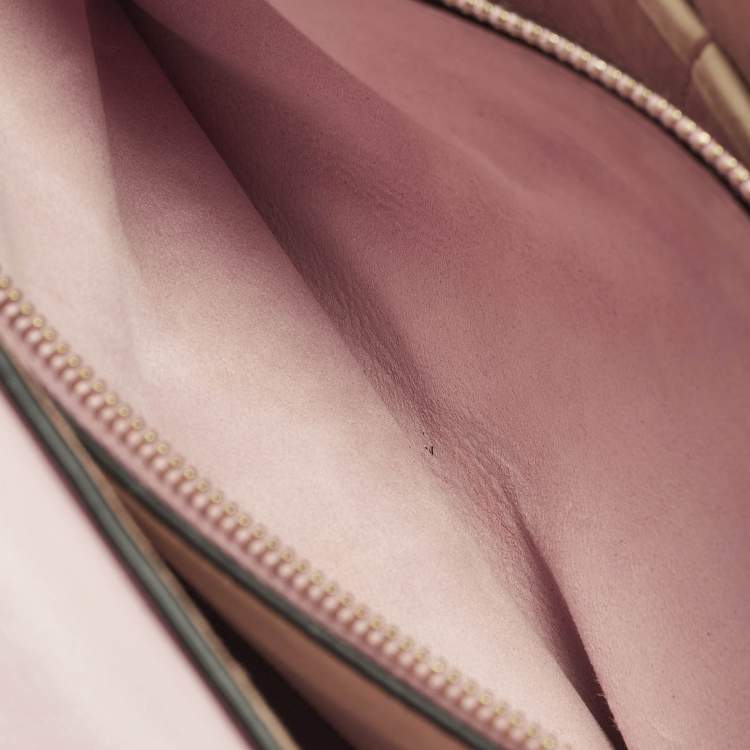 Pre Owned Valentino Rockstud Kimono 1997 Pink Leather Top Handle Bag