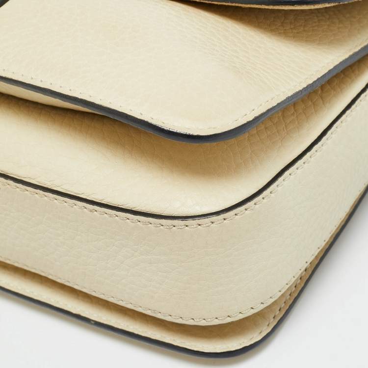 مملوكة مسبقًا Valentino B-Rockstud Medium Cream Leather Shoulder Bag