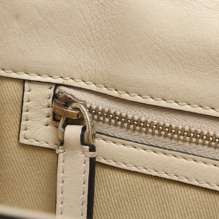 مملوكة مسبقًا Valentino Neon Yellow/Cream Leather Medium Rockstud Glam Lock Flap Bag